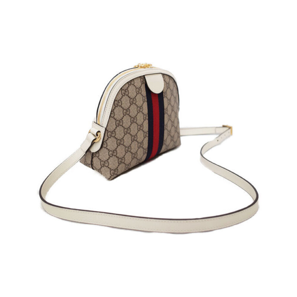 Gucci Ophidia Shoulder Bag Beige Ebony GG Supreme Canvas Brown - Picture 2 of 5